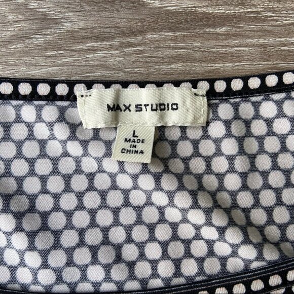 Max Studio Flared Sleeve Stretchy Crepe Tunic Blouse  Mini Dress - Picture 6 of 12